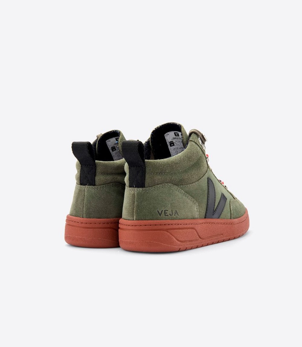 Veja Sneakers Dam - Roraima Suede - Olivgröna/Nigga - 978650-UJF